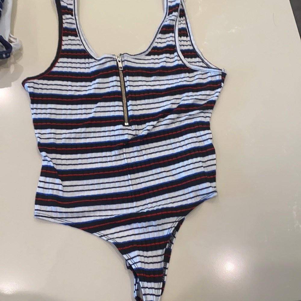Striped Body Suit Tank